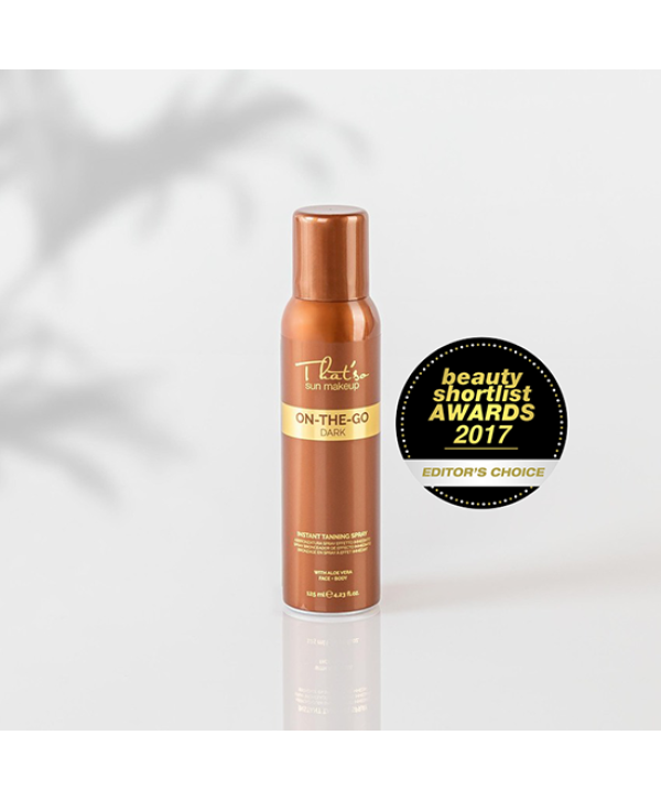 ON THE GO DARK Instant Face Tanning Spray - Quick Dark Tan for a Radiant Glow