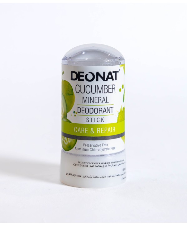 Natural Mineral Deodorant with Cucumber Scent - 60g | All-Day Natural Freshness