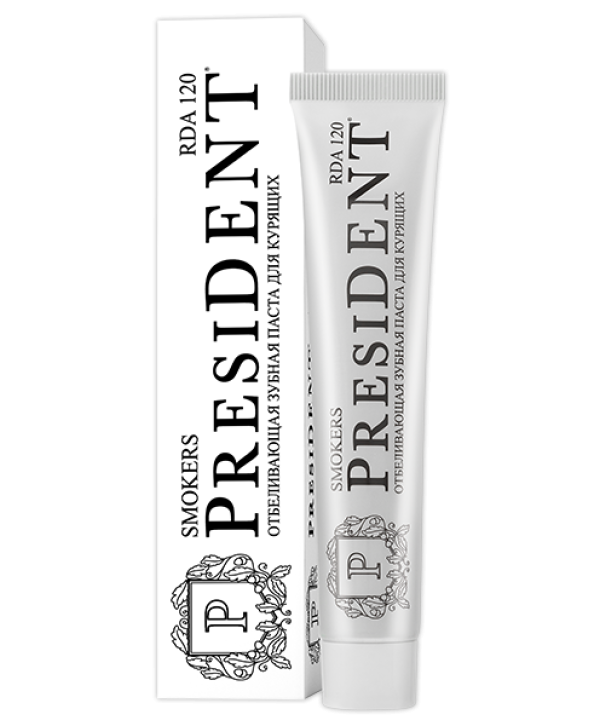 President Smoker Toothpaste 75ml - Removes Smoking Stains & Protects Teeth