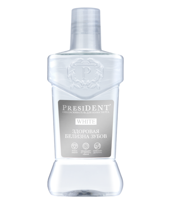 President White Mouthwash 250ml - Whitening & Complete Teeth Protection