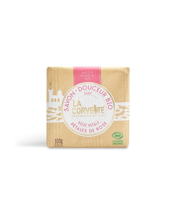 La Corvette Organic Rose Petal Soap - 100g | Mediterranean Luxury for Soft, Fragranced Skin