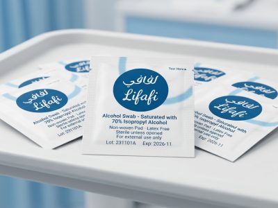 lifafi alcohol swabs on surface