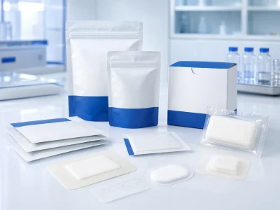sterile dressing display in clinical setting