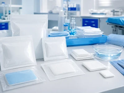 sterile medical workspace setup